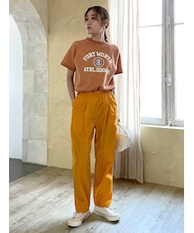 Ungrid | 【WEB限定】ナイロンカラーテーパードパンツ(その他パンツ)