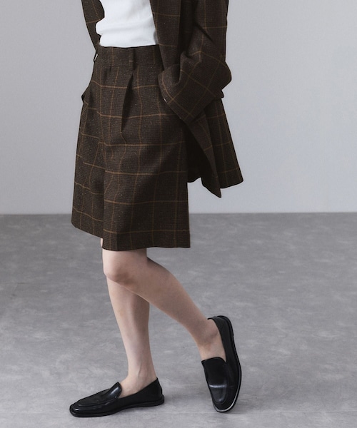 ADAM ET ROPE'（アダムエロペ）の「ツイード＆チェックショートパンツ（その他パンツ・レディース・グレー/ブラウン・36/38）」の4枚目の写真