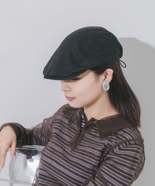 SMELLY（スメリー）の「ドロストハンチング（ハンチング/ベレー帽・レディース・BRN/BLK・-）」の4枚目の写真