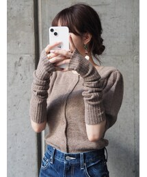 EVRIS | アームウォーマーニットトップス(ニット/セーター)