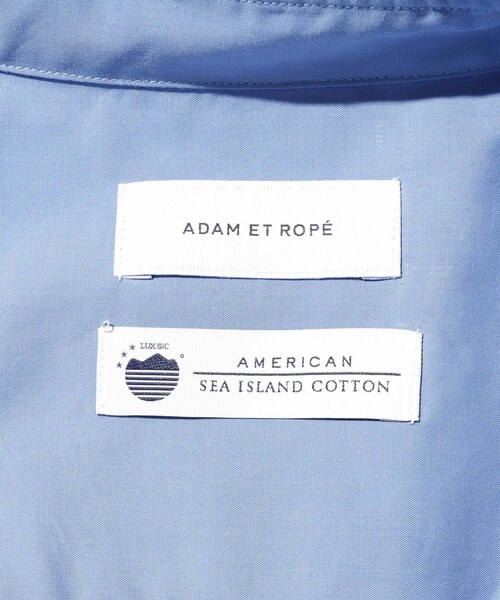 ADAM ET ROPE'（アダムエロペ）の「シーアイランドコットンプルオーバーシャツ（シャツ/ブラウス・メンズ・ホワイト/ネイビー/ブルー系・L/M）」の9枚目の写真