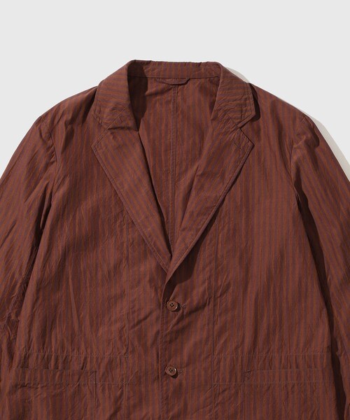 ADAM ET ROPE'(アダムエロペ)の「【KAPTAIN SUNSHINE/キャプテンサンシャイン】Bumpy Stripe Take Easy Jacket(テーラードジャケット・メンズ・キナリ/ダークブラウン・2/3/4)」の8枚目の写真