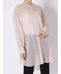 dazzlin | グロッシースタンドカラーロングシャツ(シャツ/ブラウス)