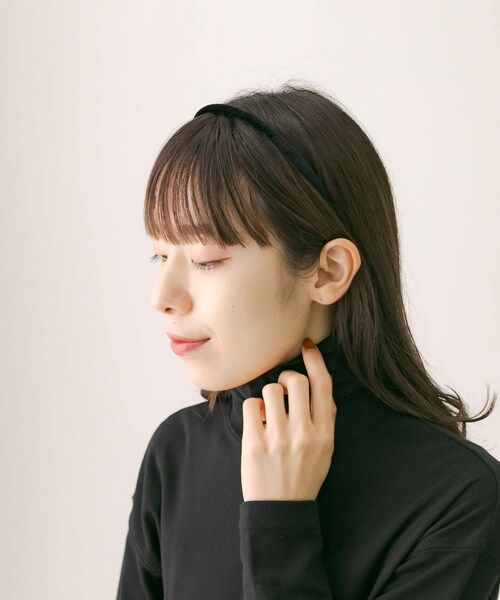 URBAN RESEARCH Sonny Label（アーバンリサーチサニーレーベル）の「ベロアスリムカチューシャ（カチューシャ・レディース・ブラック/ワイン/モス/ベージュ・one）」の5枚目の写真