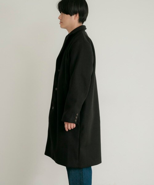 ITEMS URBANRESEARCH（アイテムズ アーバンリサーチ）の「ウールライクメルトン チェスターコート（チェスターコート・メンズ・MOC/BLK/KHK・M/L）」の18枚目の写真