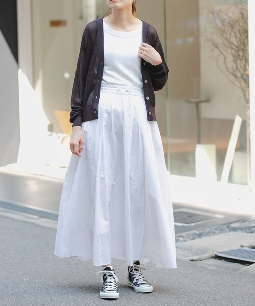 URBAN RESEARCH DOORS（アーバンリサーチドアーズ）の「FORK&SPOON　ペーパーニットカーディガン（カーディガン/ボレロ・レディース・IVORY/BROWN/BLUE・1）」の21枚目の写真