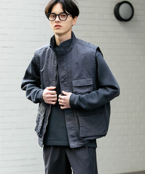 SENSE OF PLACE by URBAN RESEARCH(センスオブプレイスバイアーバンリサーチ)の「マルチポケットトラックベスト(テーラードジャケット・メンズ・BLACK/BLUE・M/L)」の17枚目の写真