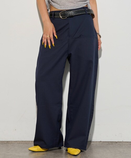 WHO'S WHO gallery（フーズフーギャラリー）の「【予約/3サイズ】スラッシュポケットスラックス（スラックス・レディース・ブラック/チャコールグレー/ネイビー・S/M/L）」の3枚目の写真