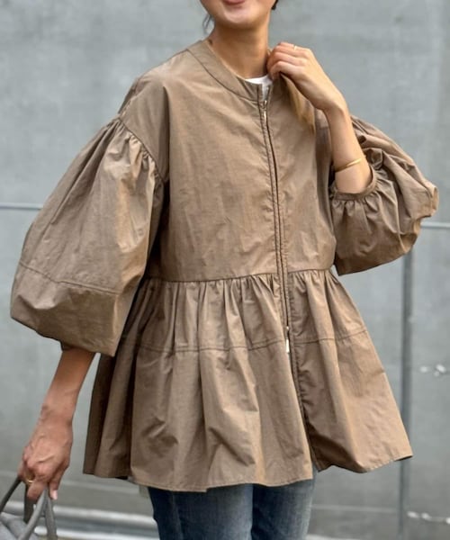 ビアズリー beardsleyペプラムジップシャツブルゾン BEARDSLEY（ビアズリー）の「ペプラムジップシャツブルゾン（ノー