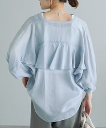 PUAL CE CIN（ピュアルセシン）の「バックラッフルスキッパーシアーブラウス（トップス）」
