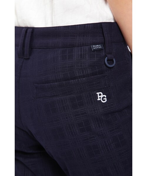 GARDEN(ガーデン)の「TEXBRID 格子エンボス ストレッチパンツ(パンツ・ホワイト/サムシングネイビー・00/0/1)」の7枚目の写真