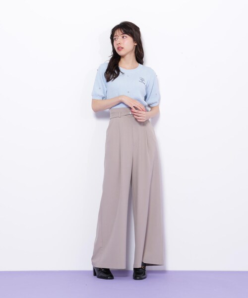 GARDEN（ガーデン）の「細ベルト付きワイドパンツ（パンツ・ベージュ・S/M）」の6枚目の写真