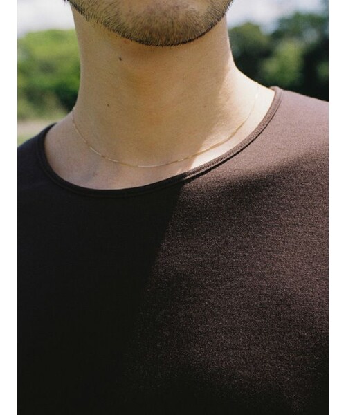 LIDNM(リドム)の「AGED PIMA DRIFT TEE(Tシャツ/カットソー・メンズ・ブラック/ブラウン・S/M/L)」の13枚目の写真