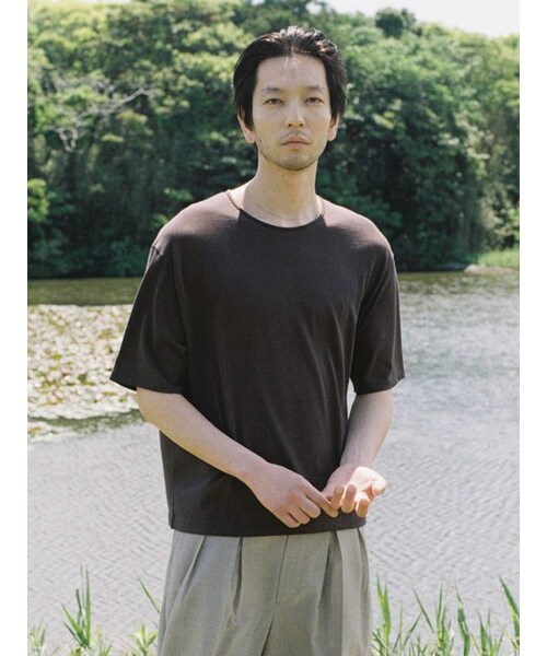 LIDNM(リドム)の「AGED PIMA DRIFT TEE(Tシャツ/カットソー・メンズ・ブラック/ブラウン・S/M/L)」の18枚目の写真