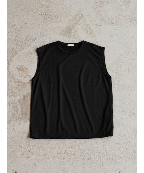 LIDNM(リドム)の「MERINO WOOL SLEEVELESS TEE(タンクトップ・メンズ・ブラック/グレー・S/M/L)」の7枚目の写真
