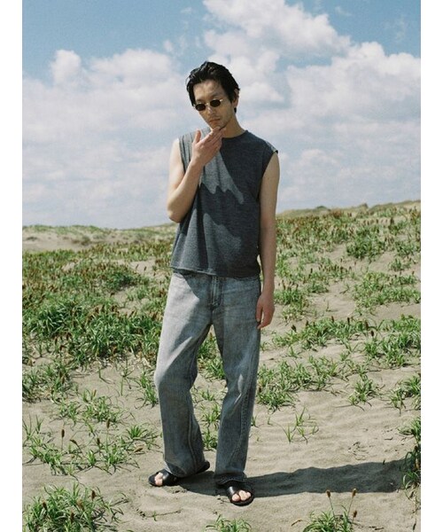 LIDNM(リドム)の「MERINO WOOL SLEEVELESS TEE(タンクトップ・メンズ・ブラック/グレー・S/M/L)」の16枚目の写真