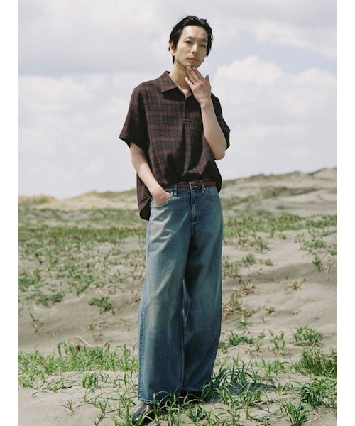 LIDNMSEMI WIDE HERITAGE DENIM PANTS Sサイズ LIDNM（リドム）の「SEMI WIDE HERITAGE DENIM PANTS（デニム