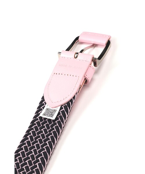 BEAVER(ビーバー)の「ゴムメッシュ ベルト <PALE TONEシリーズ> (UNISEX)(ファッション雑貨・メンズ・ホワイト/ペールピンク/ブルーグリーン/ネイビー・FR)」の7枚目の写真