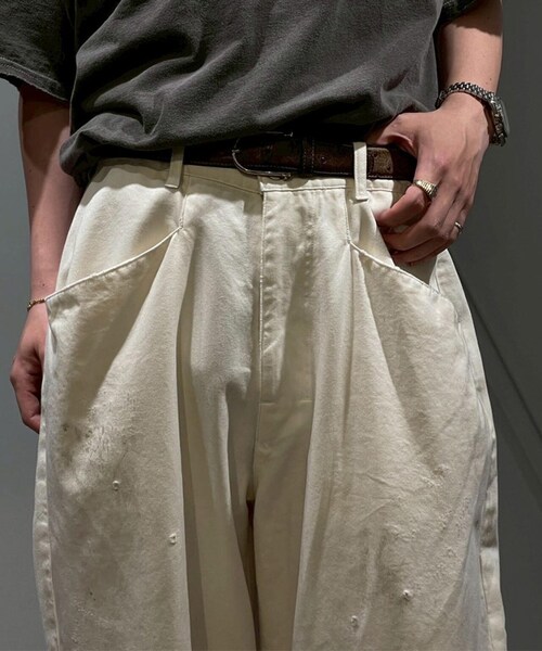 GARDEN（ガーデン）の「ANCELLM/アンセルム/WIDE CHINO SLACKS（パンツ・メンズ・ブラウン/アイボリー・1/2/3）」の12枚目の写真