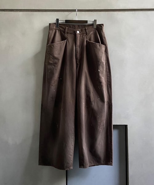 GARDEN（ガーデン）の「ANCELLM/アンセルム/WIDE CHINO SLACKS（パンツ・メンズ・ブラウン/アイボリー・1/2/3）」の6枚目の写真