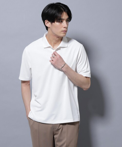 GARDEN（ガーデン）の「「N POLO」 AERO FREEZE 鹿の子ポロシャツ（トップス・メンズ・ブラック/ホワイト・S/M/L）」の15枚目の写真