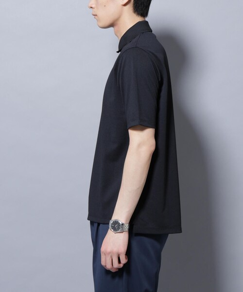 GARDEN（ガーデン）の「「N POLO」 AERO FREEZE 鹿の子ポロシャツ（トップス・メンズ・ブラック/ホワイト・S/M/L）」の9枚目の写真