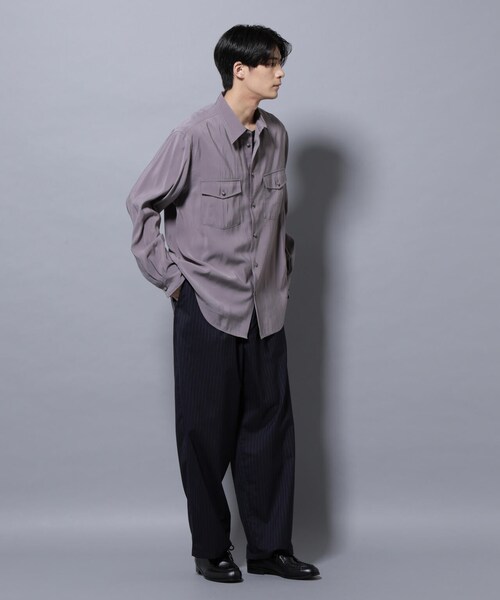 GARDEN(ガーデン)の「「大人のワイドパンツ」TWソロテックスワイドイージースラックス(パンツ・メンズ・ベージュ/ネイビー・S/M/L)」の6枚目の写真