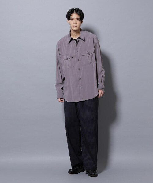 GARDEN(ガーデン)の「「大人のワイドパンツ」TWソロテックスワイドイージースラックス(パンツ・メンズ・ベージュ/ネイビー・S/M/L)」の3枚目の写真