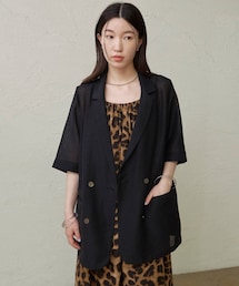 シアーメッシュ5分袖ジャケット