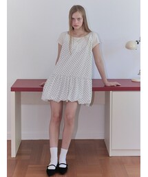 ワンピース MARGARIN FINGERS FRILL DETAIL DRESS 4BTR440 MARGARIN FINGERS（マーガリンフィンガース）の「FRILL DETAIL