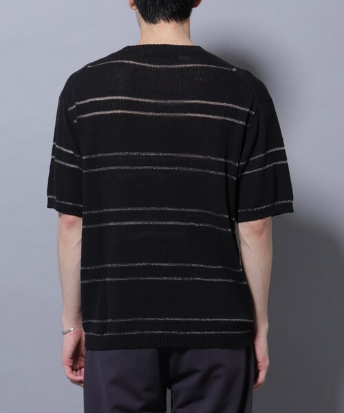 GARDEN（ガーデン）の「ブークレーラメボーダー ニットTシャツ（トップス・メンズ・ブラック/ホワイト・M/L）」の18枚目の写真