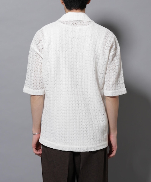 GARDEN（ガーデン）の「メッシュラッセル スキッパーポロ（トップス・メンズ・ホワイト/ブラウン・M/L）」の18枚目の写真