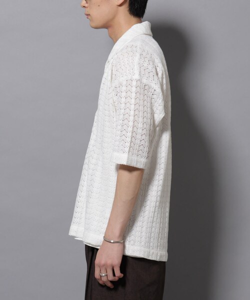 GARDEN（ガーデン）の「メッシュラッセル スキッパーポロ（トップス・メンズ・ホワイト/ブラウン・M/L）」の17枚目の写真