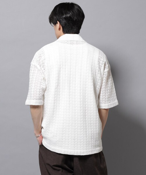 GARDEN（ガーデン）の「メッシュラッセル スキッパーポロ（トップス・メンズ・ホワイト/ブラウン・M/L）」の12枚目の写真