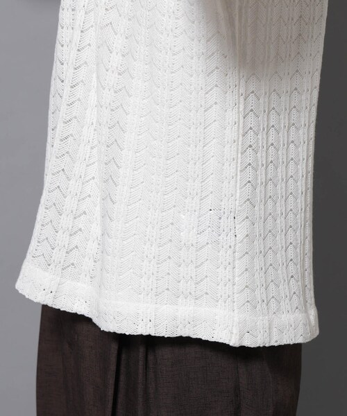 GARDEN（ガーデン）の「メッシュラッセル スキッパーポロ（トップス・メンズ・ホワイト/ブラウン・M/L）」の21枚目の写真