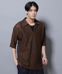 GARDEN | メッシュラッセル スキッパーポロ