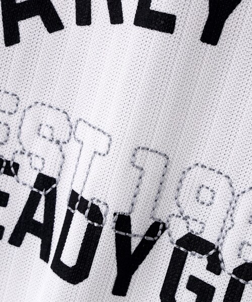 GARDEN（ガーデン）の「裏カノコストライプ調半袖ポロシャツ（トップス・メンズ・ホワイト/ダークネイビー/オレンジ・4/5/6）」の3枚目の写真