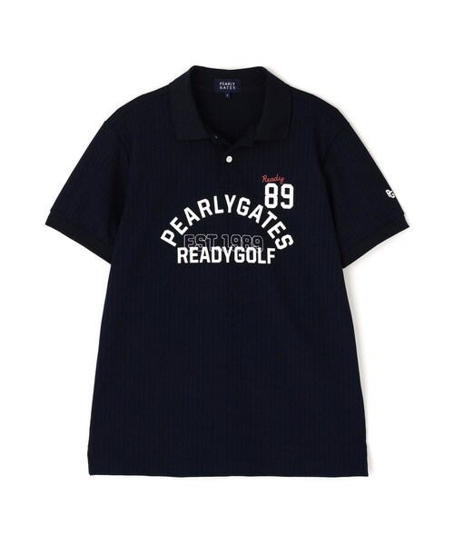 GARDEN（ガーデン）の「裏カノコストライプ調半袖ポロシャツ（トップス・メンズ・ホワイト/ダークネイビー/オレンジ・4/5/6）」の9枚目の写真