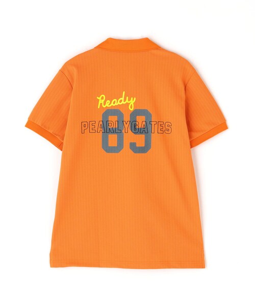 GARDEN（ガーデン）の「裏カノコストライプ調半袖ポロシャツ（トップス・メンズ・ホワイト/ダークネイビー/オレンジ・4/5/6）」の5枚目の写真