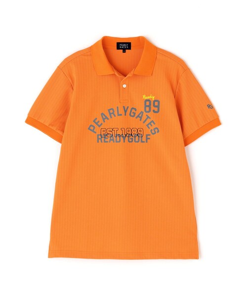 GARDEN（ガーデン）の「裏カノコストライプ調半袖ポロシャツ（トップス・メンズ・ホワイト/ダークネイビー/オレンジ・4/5/6）」の4枚目の写真