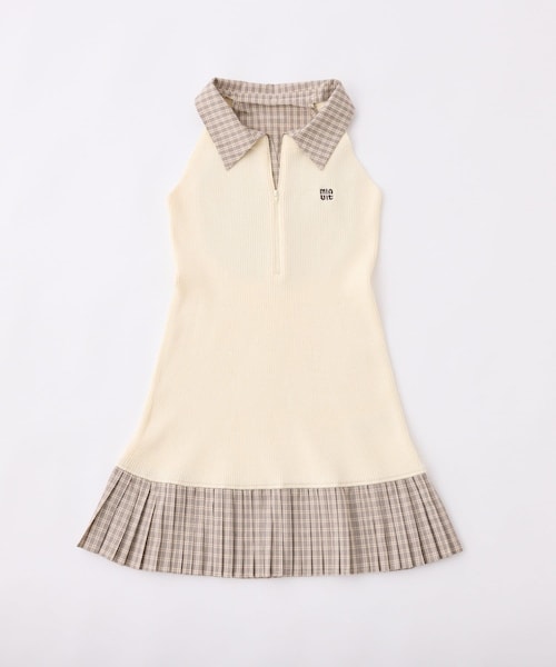 Nono企画】ドッキングプリーツノースリワンピ