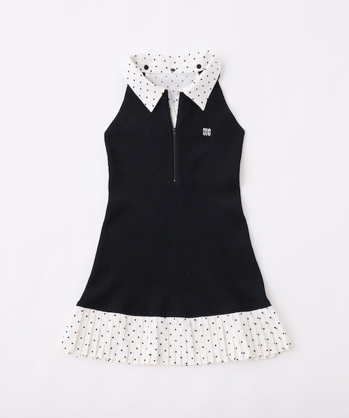 Nono企画】ドッキングプリーツノースリワンピ