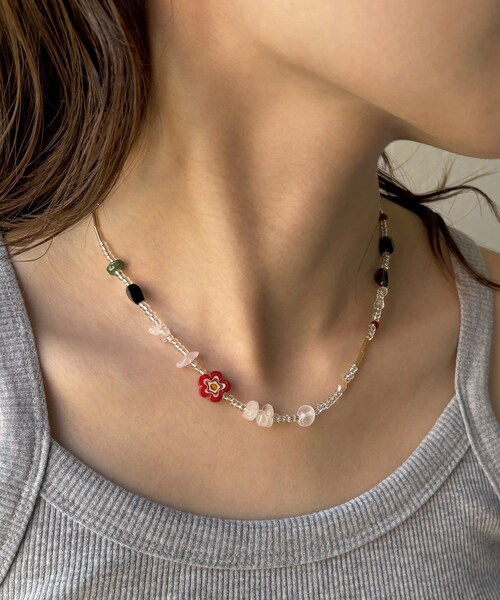 Lattice（Lattice）の「天然石ビーズネックレス（ネックレス）」 - WEAR
