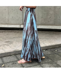 copine | タイダイ柄ロングスカート(ブルー)(スカート)