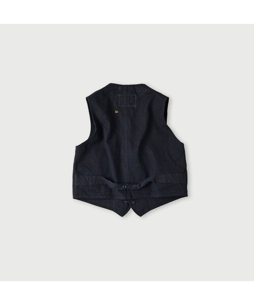 45R（フォーティファイブアール）の「ダックの908ベスト（インディゴ）（ジャケット/アウター・レディース・73-インディゴ・01-XS/02-S/03-M/04-L）」の2枚目の写真