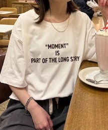 CIAOPANIC TYPY | フロッキーロゴプリント半袖オーバーTee(Tシャツ/カットソー)