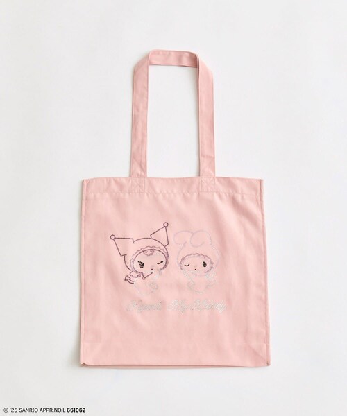 OLIVE des OLIVE（オリーブデオリーブ）の「メロクロキラキラトートバッグ（バッグ・レディース・オフホワイト/ピンク/ラベンダー・FREE）」の3枚目の写真