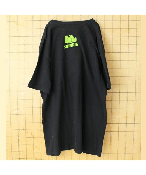 --(--)の「USA NEXT LEVEL APPAREL SHINDIG 半袖 プリントTシャツ ブラック メンズXL アメリカ古着(Tシャツ/カットソー・レディース・ブラック・XL)」の3枚目の写真