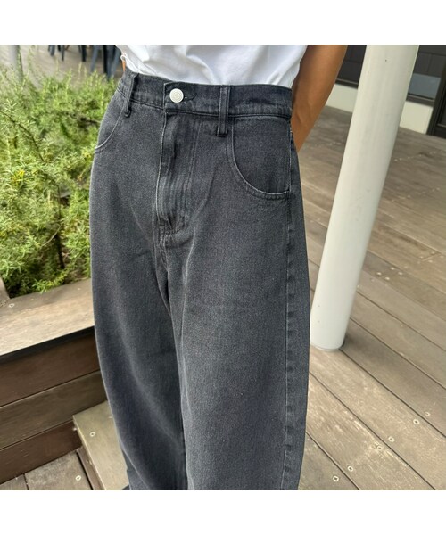 copine（コピン）の「カーブデニムパンツ(ブラック)（デニムパンツ・レディース・ブラック・M）」の3枚目の写真