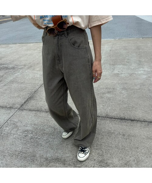 copine(コピン)の「カーブデニムパンツ(ベージュ)(デニムパンツ・レディース・ベージュ・M)」の3枚目の写真